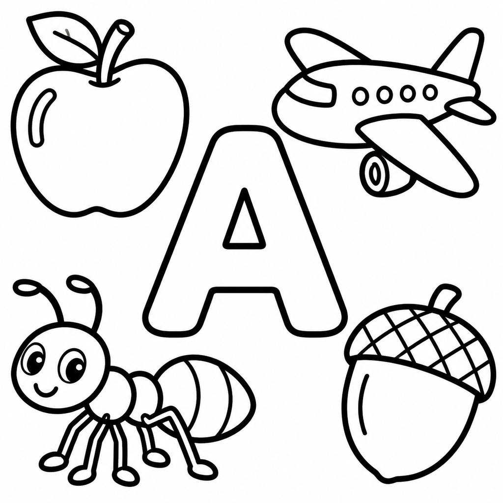 Alphabet Letters Coloring Pages For The Classroom - printable coloring page preview