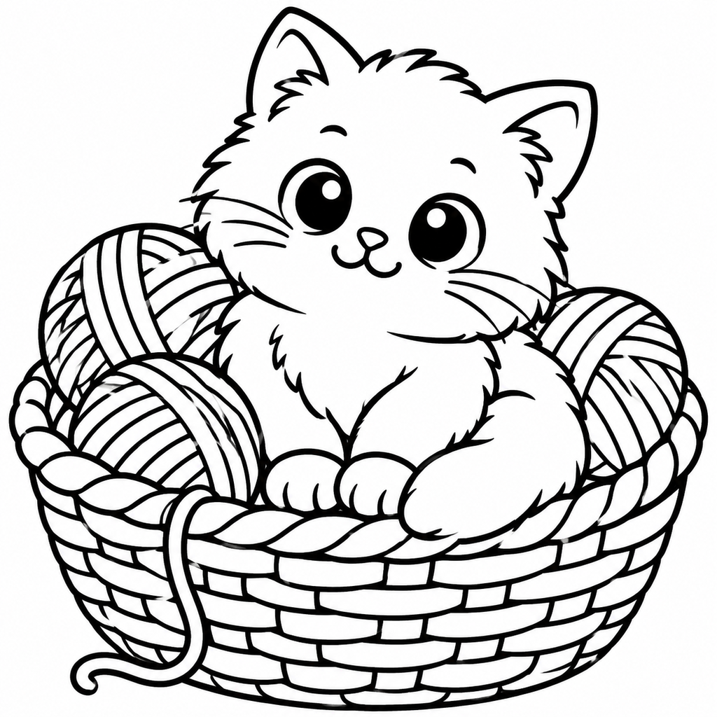 50 Cute Cat Coloring Pages Adorable Kittens To Color Print preview