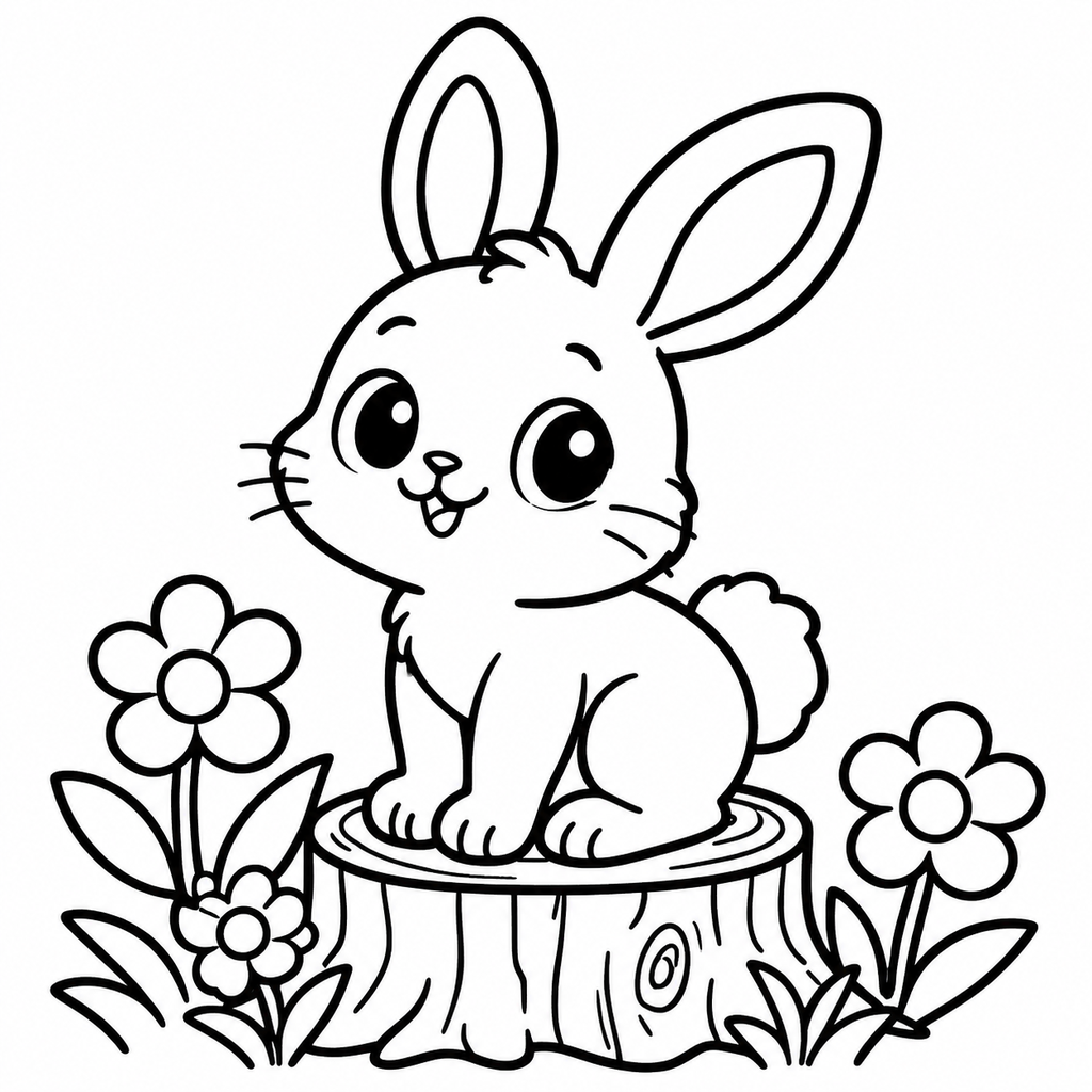 Cute Animals Coloring Pages For Kids 2 preview