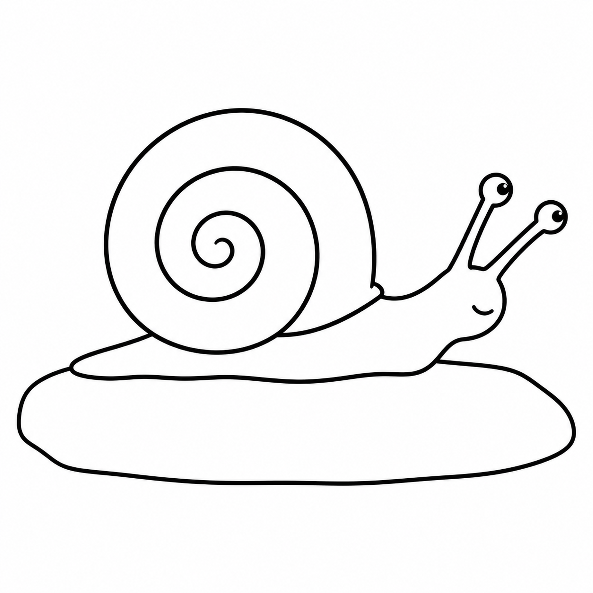 Snail Crossing a Wet Garden Path Stone Coloring Page - printable coloring page preview