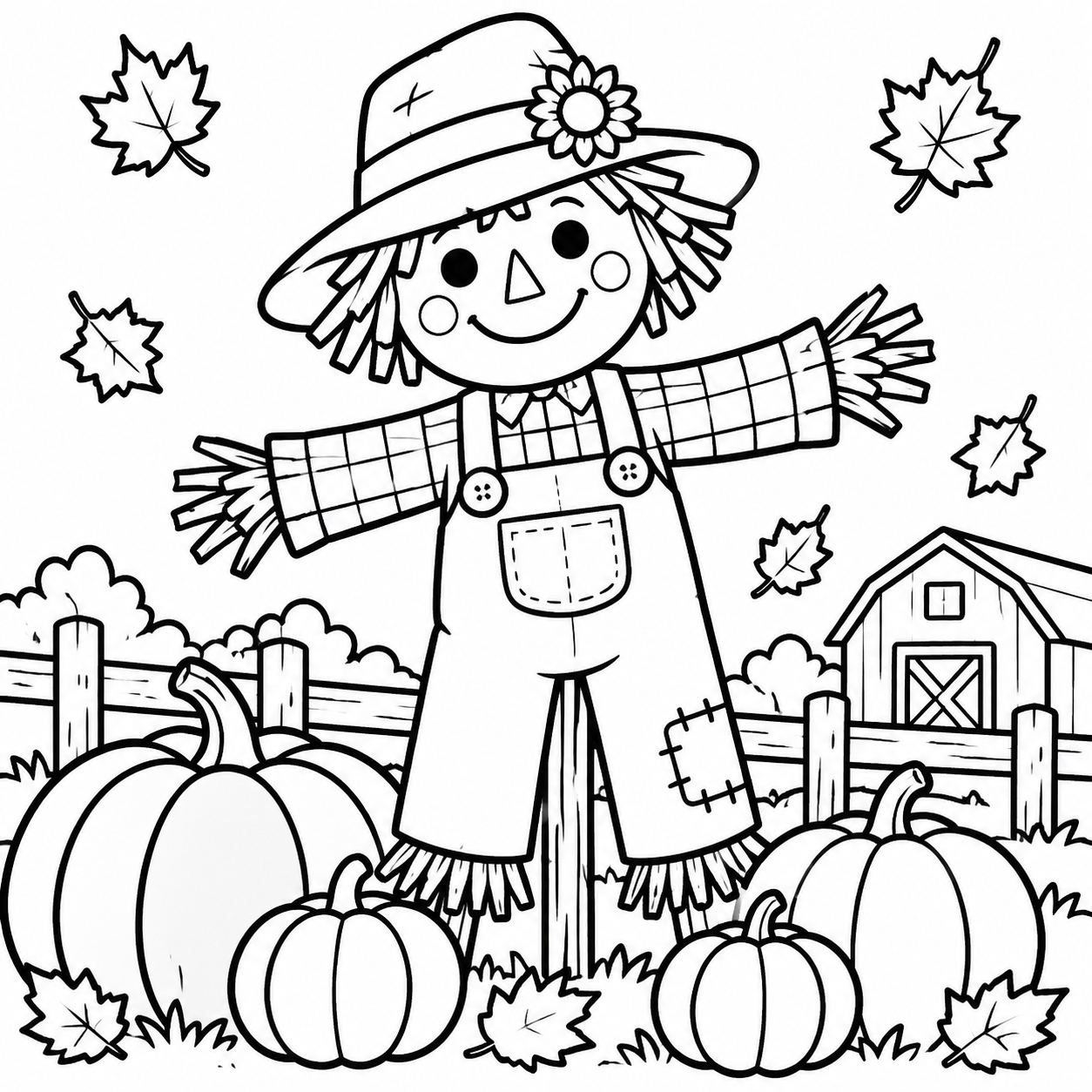 Free Printable Fall Coloring Pages For Kids - Design 2 - printable coloring page preview