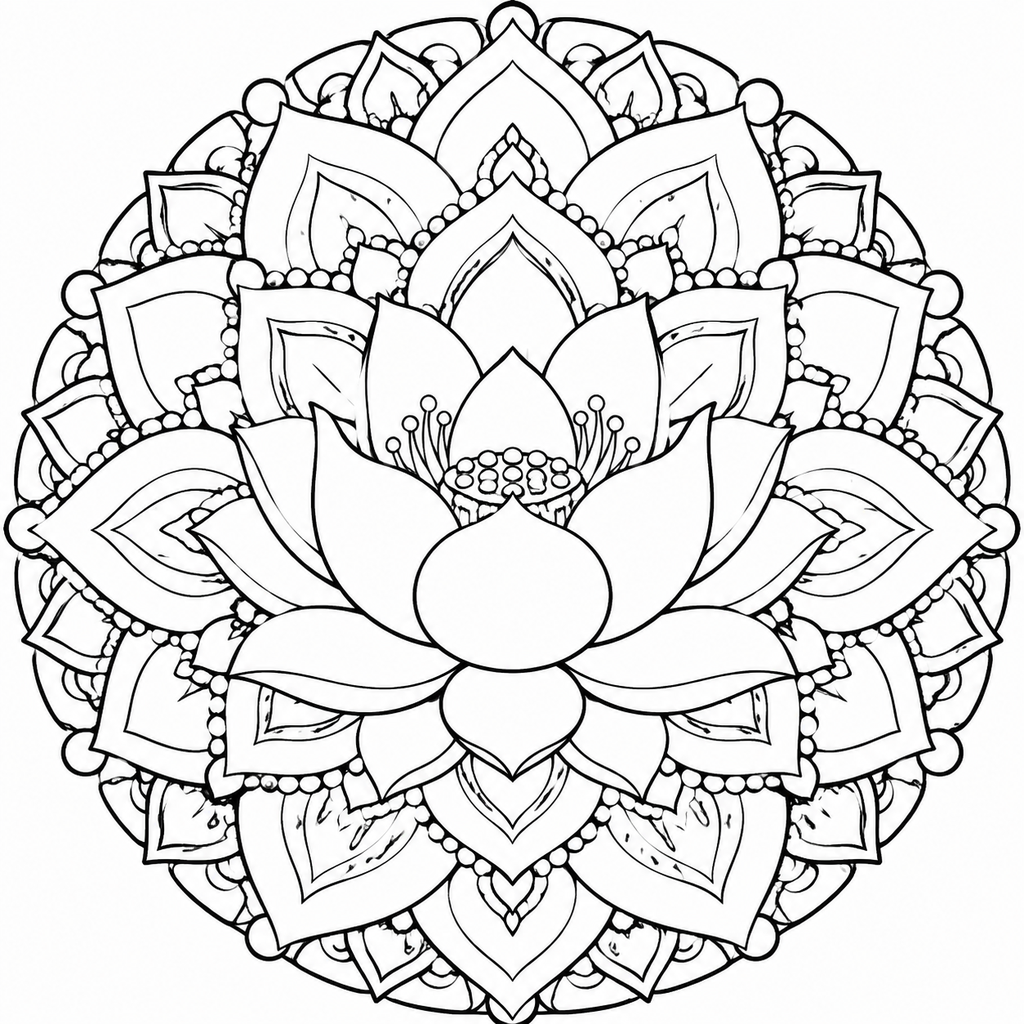 Beautiful Mandala Coloring Pages For Adults - printable coloring page preview