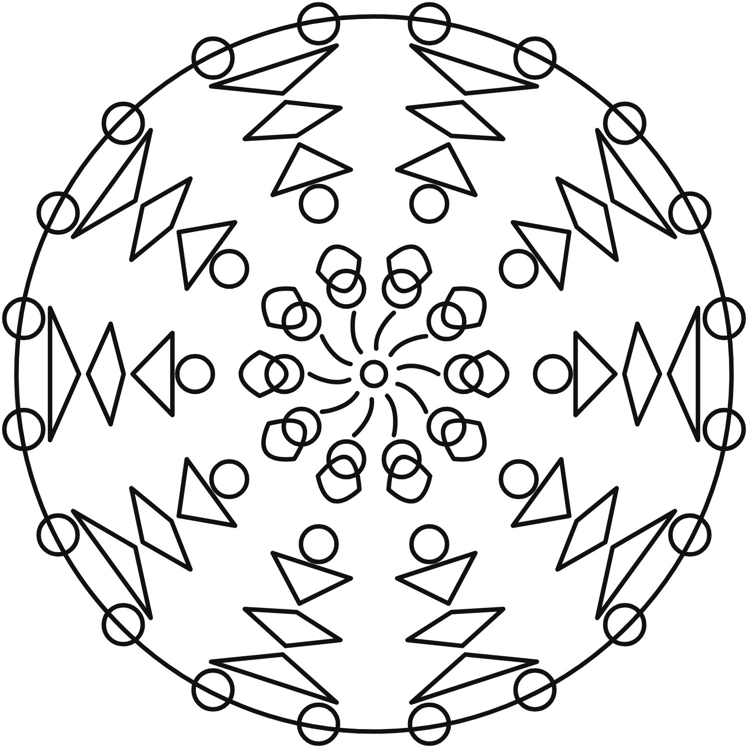 Mandala No. 8 - printable coloring page preview