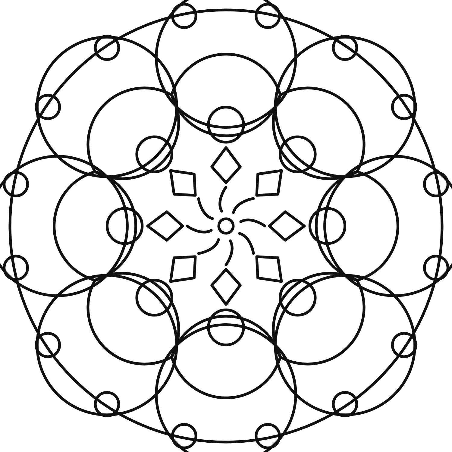 Mandala No. 9 - printable coloring page preview