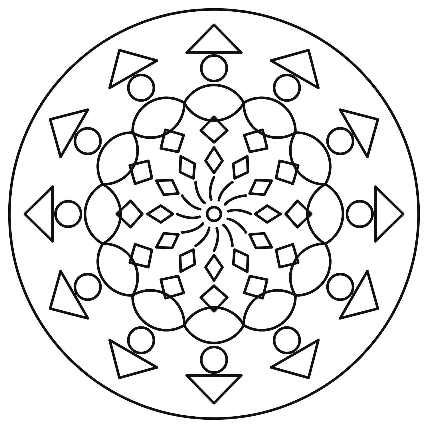 Mandala No. 12 - printable coloring page preview