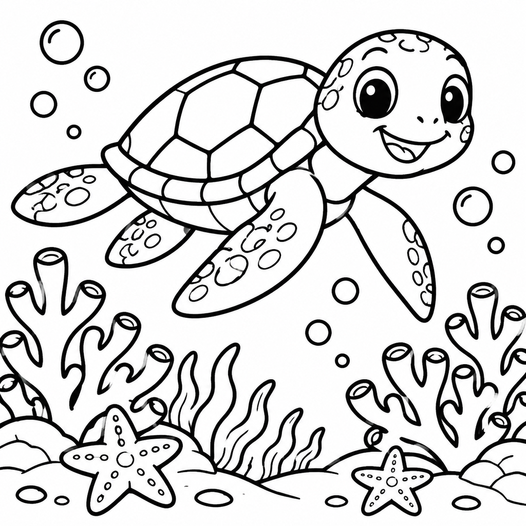 Ocean Friends Coloring Pages For Kids 2 preview