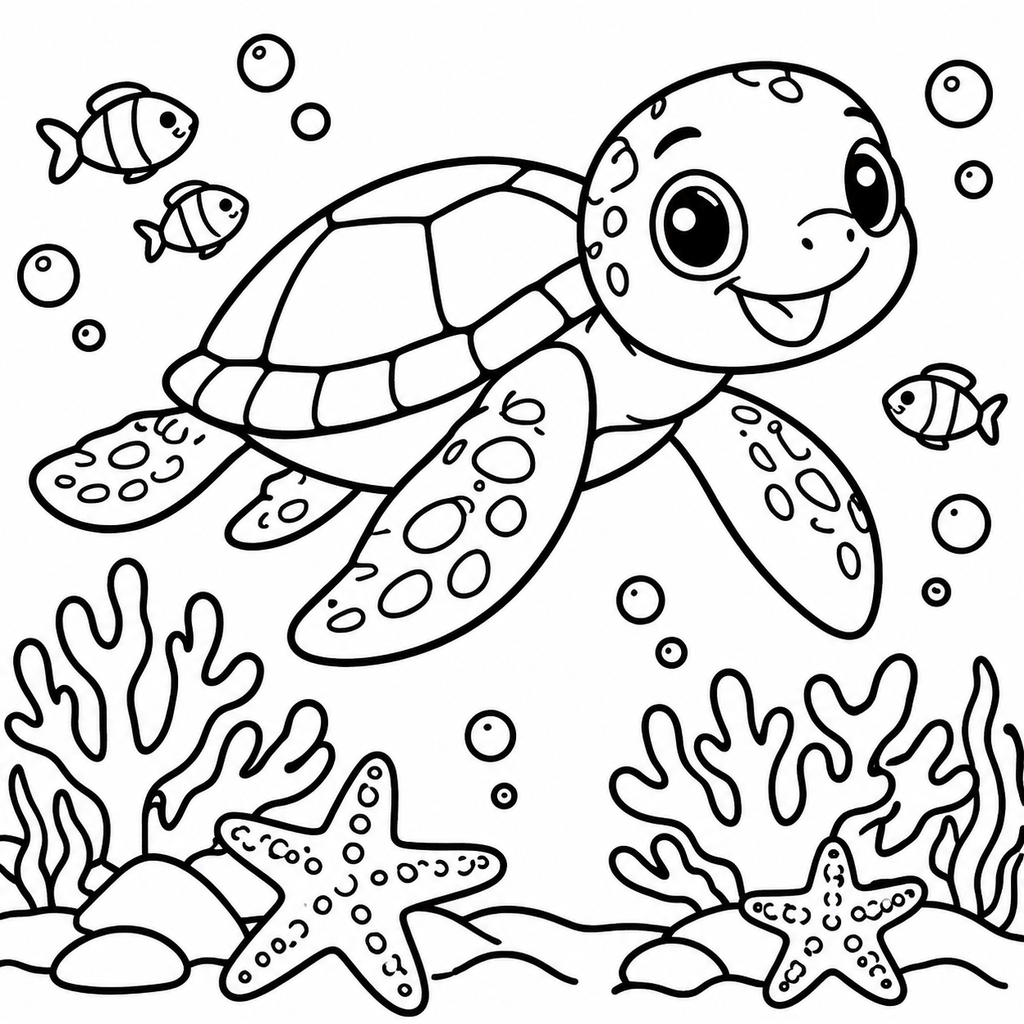 Ocean Friends Coloring Pages For Kids preview